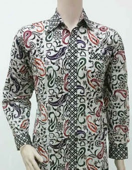 Model Baju Muslim Batik Formal Pria Lengan Panjang Terbaru