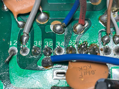 Sansui 9090_Power Supply Board (F-2546)_no jumper between points 38 & 36_after servicing