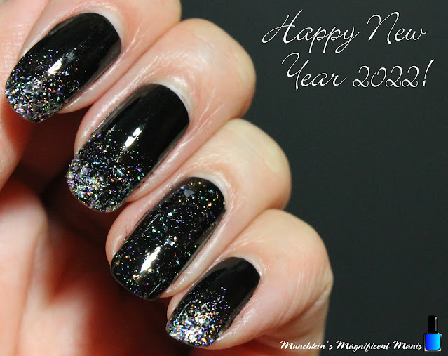 Glitter Gradient Nail Design, New Years