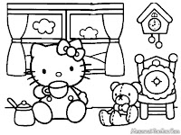 Gambar Mewarnai  Hello  Kitty  Anak TK dan SD