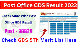 Indian Post GDS 5th result list, GDS 5th list,Post office result update, GDS result new list, Indain post office recuriment 2022,post office recurimen