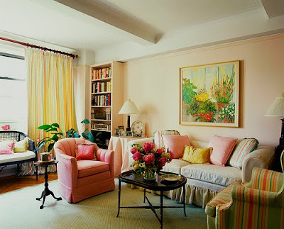 Modern Living Room In Pastel Colors