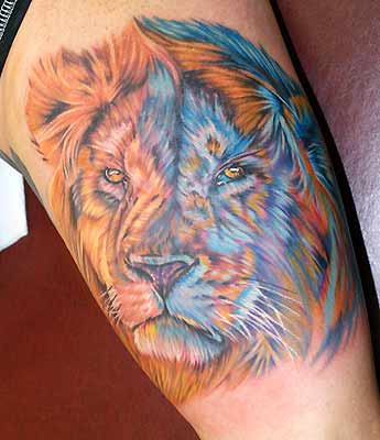 Blue and Yellow Lion. Diposkan oleh hilman di 02.57. Label: Animal Tattoo