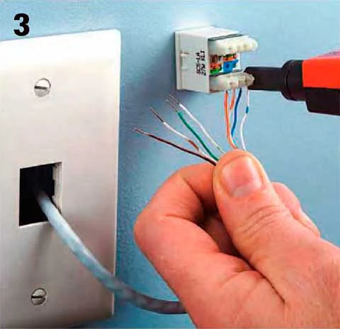 Instalaciones eléctricas residenciales - Conectando cable UTP a terminal RJ45