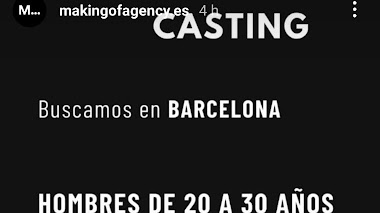 CASTING en BARCELONA: Se buscan HOMBRES de 20 a 30 años para SPOT PUBLICITARIO 