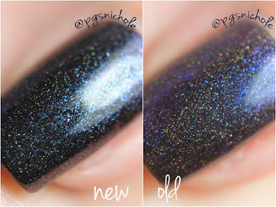 Carpe Noctem Cosmetics Ms Deep new vs old comparison by Bedlam Beauty