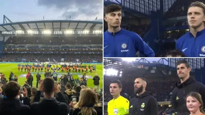 There was no UEFA Champions League anthem played ahead of Chelsea vs Real Madrid