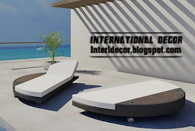double lounge chair, modern outdoor furniture