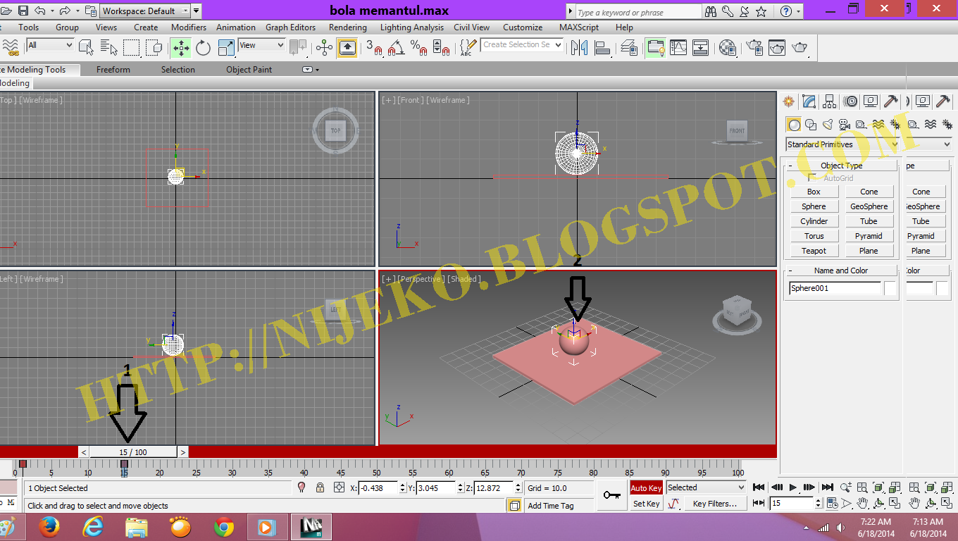 Cara Membuat Animasi 3d Bola Memantul Di 3DSMax 2013 NIJEKOblog