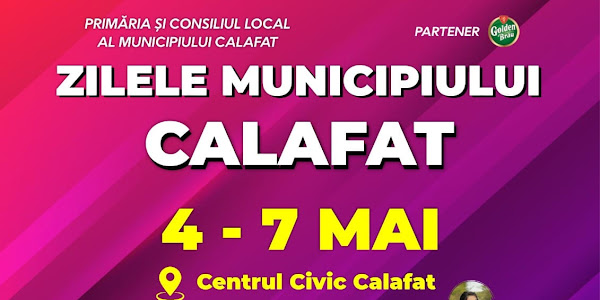 Program Zilele orașului Calafat 2023 – Vineri 4 mai  – Duminica 7 mai