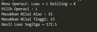 Menghitung luas dan keliling segitiga python
