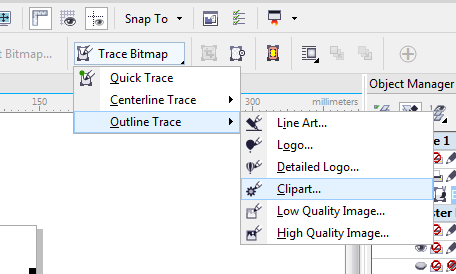 Trace bitmap CorelDraw x7