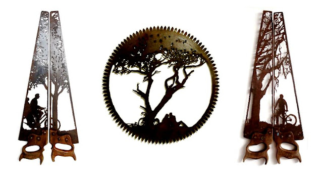 Recycled art from old metal tools