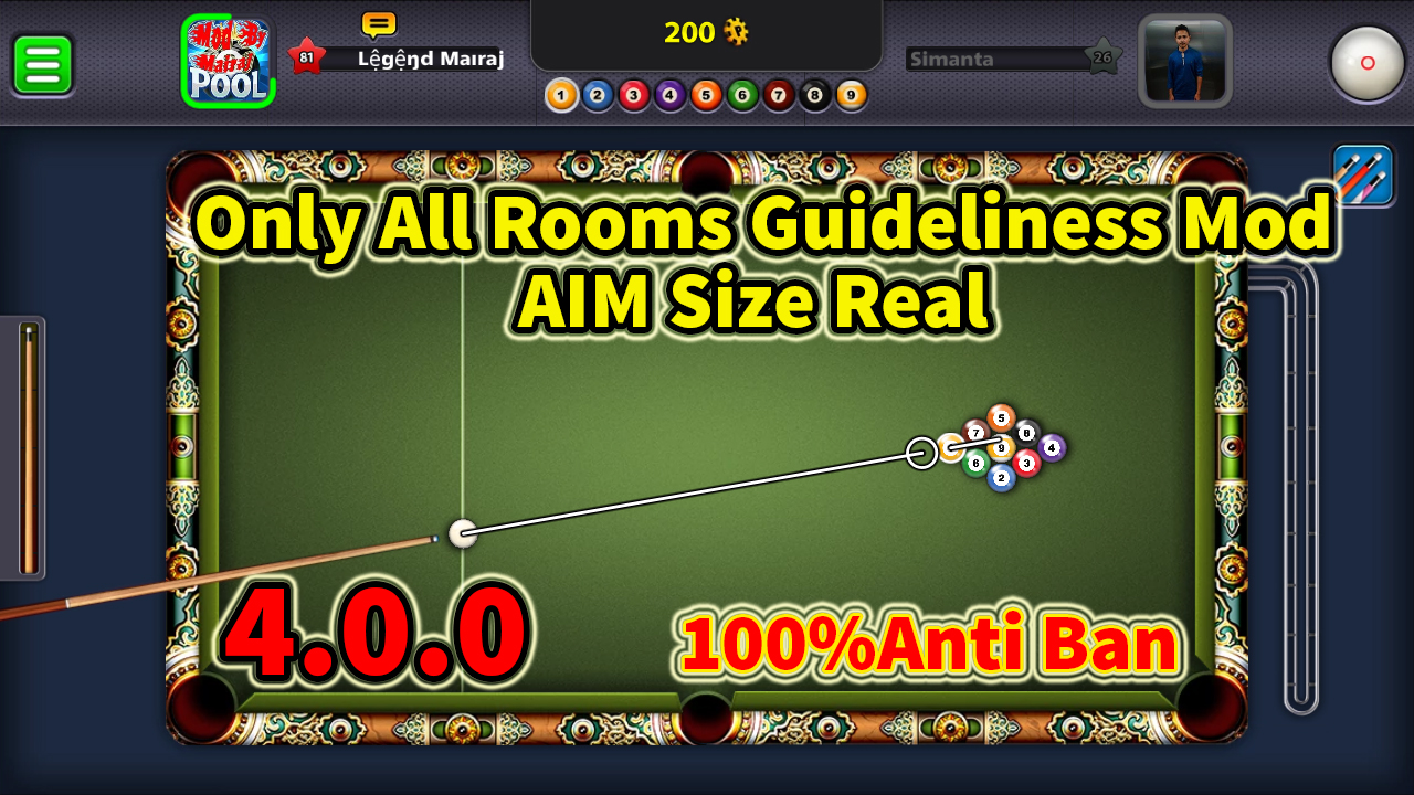 8 Ball Pool 4.0.0 All Rooms Guidelines - Mairaj Ahmed Mods - 