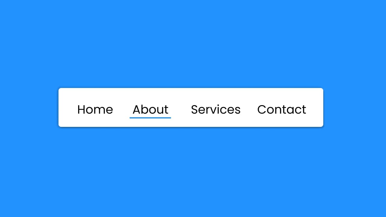Create Navigation Menu Hover Animation in HTML CSS