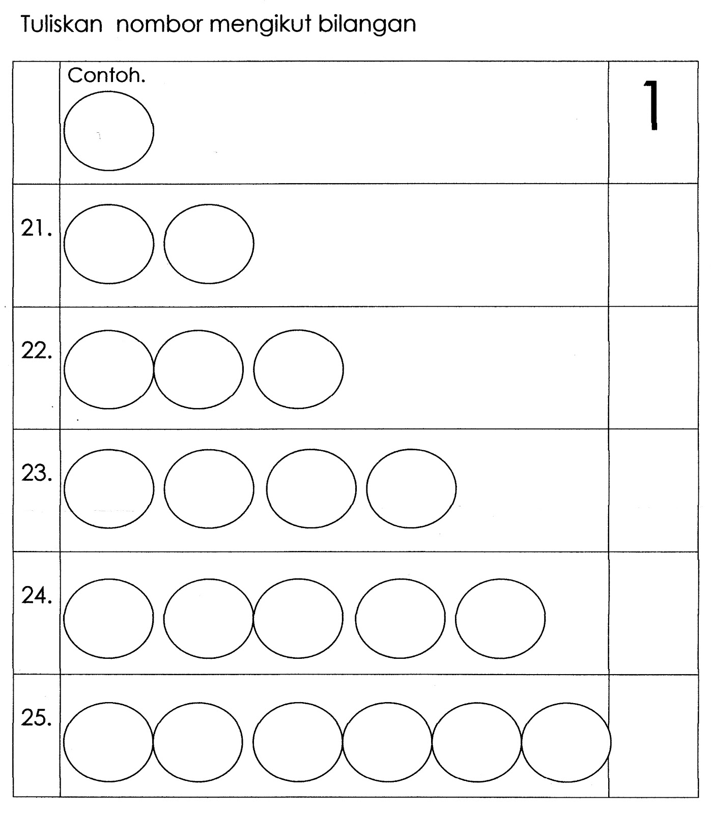 Bersuka ria di Prasekolah : Latihan Matematik