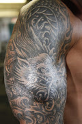 Half Sleeve Tattoo (john quinlan right arm dragon half sleeve tattoo)