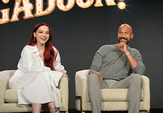 Dove Cameron and Keegan-Michael Key from “Schmigadoon!” Season 2 speak at the Apple TV+ 2023 Winter TCA Tour at The Langham Huntington Pasadena.