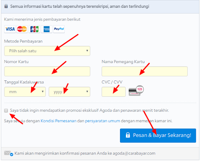 CARA BAYAR BOOKING HOTEL DI AGODA