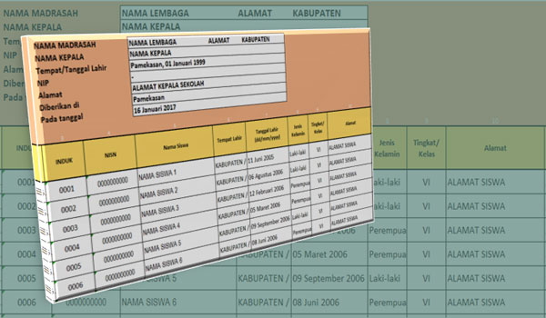 Download Gratis Aplikasi Keterangan Siswa Aktif Format Excel