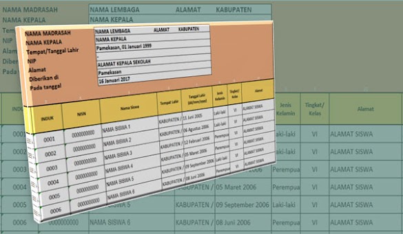 Aplikasi Keterangan Siswa Aktif Format Excel Tanpa Proteksi