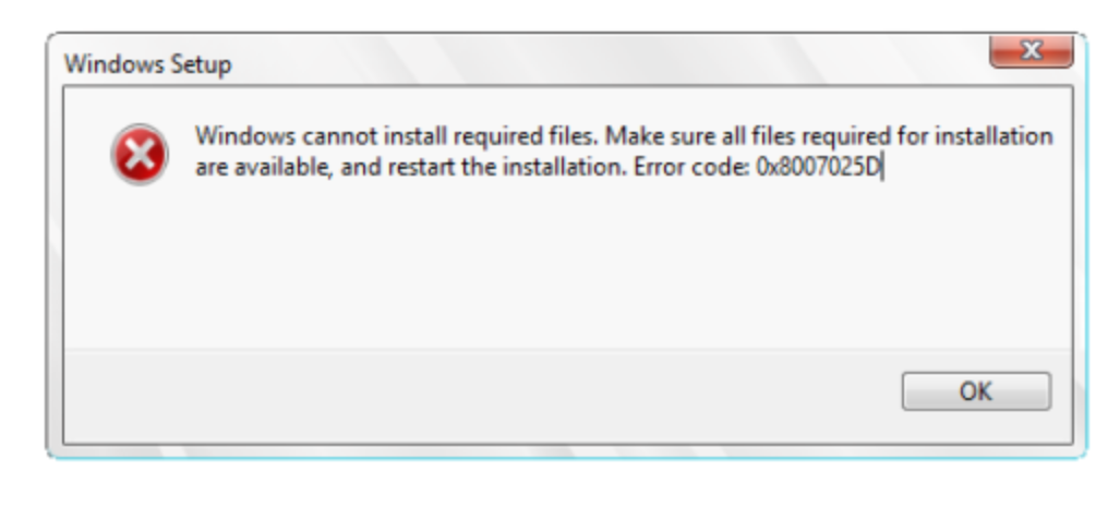 Windows cannot find. 0x8007025d при установке. Ошибка при установке Windows 0x8007025d. Windows не удаётся установить необходимые файлы 0x8007025d. 0х8007025d при установке Windows 10.