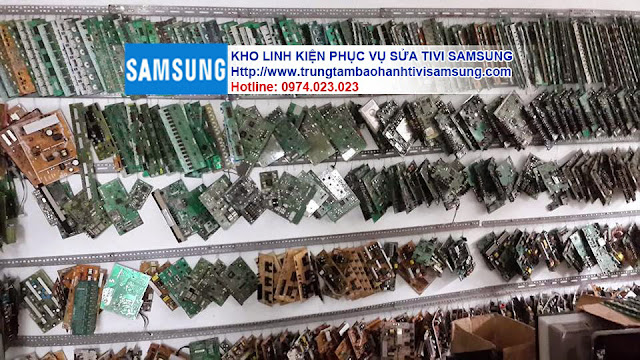 Hình ảnh kho linh kiện phục vụ sửa chữa tivi SAMSUNG