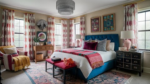 Vibrant and Cozy Bedroom Inspired by Global Decor
