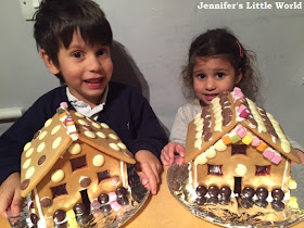 Making gingerbread houses with children