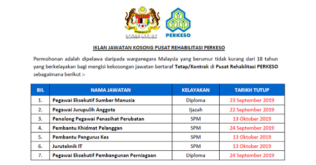 perkeso jawatan kosong