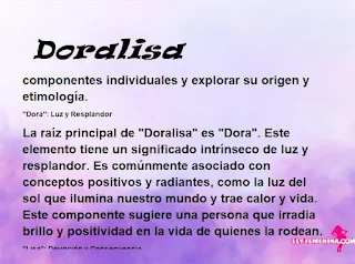 significado del nombre Doralisa