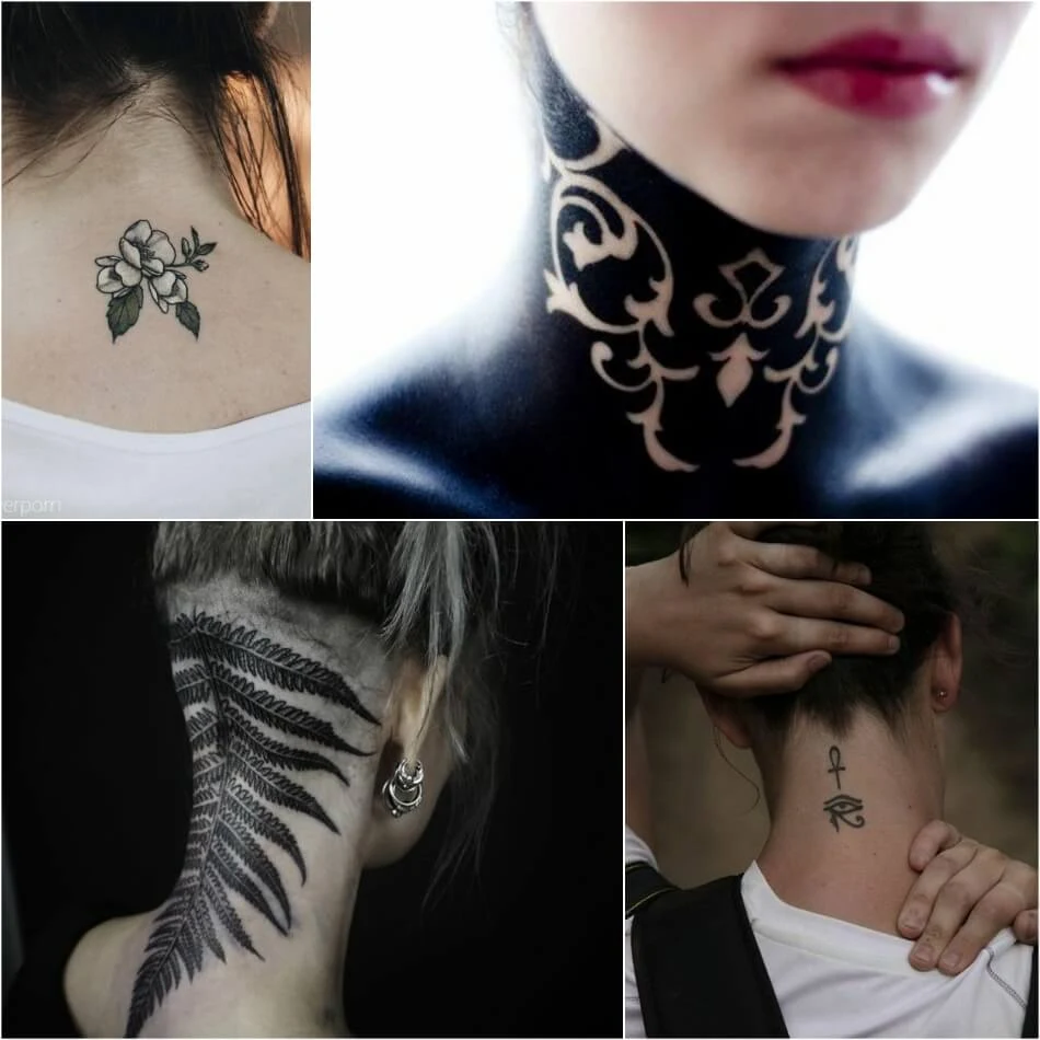 Tatuajes para chicas en el cuello