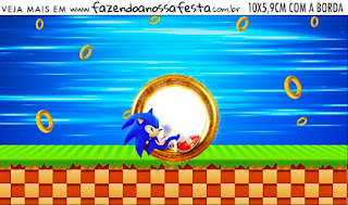 Fiesta de Sonic: Etiquetas para Candy Bar para Imprimir Gratis.