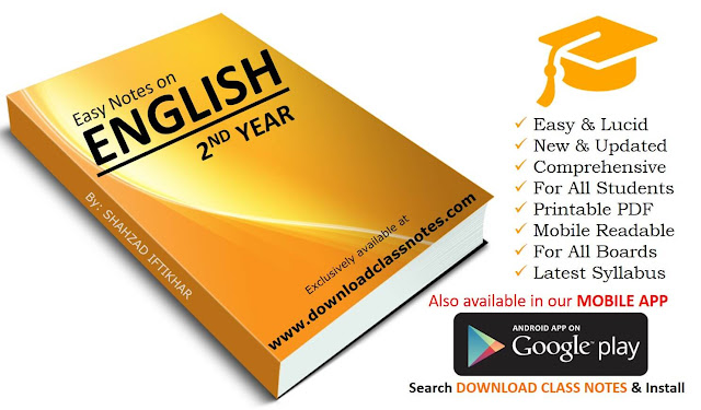 2nd Year English Notes for FBISE & Punjab Boards