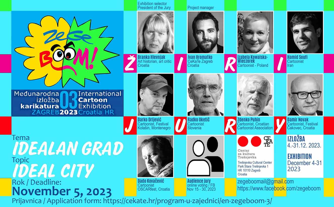 Jury of the 3rd International Cartoon Exhibition "ZeGeBOOM!" in Croatia