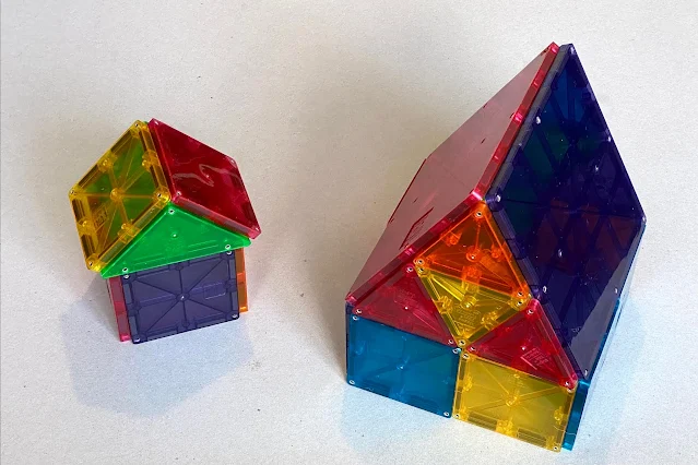 Houses made from Magna-Tiles are one of the things you can build