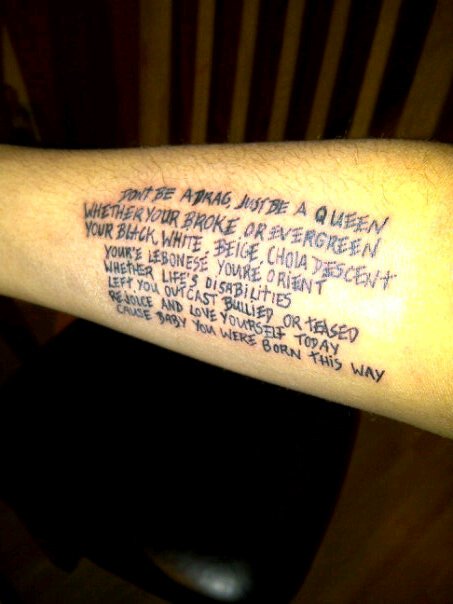 lyrics tattoo. lyrics tattoo.
