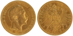 20 Mark, Wilhelm II. Deutscher Kaiser König von Preußen (1888 - 1918), Deutsches Reich 1890