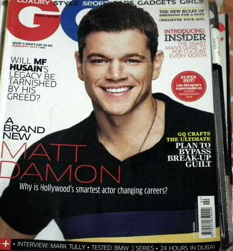 On the cover Matt Damon What is he wearing