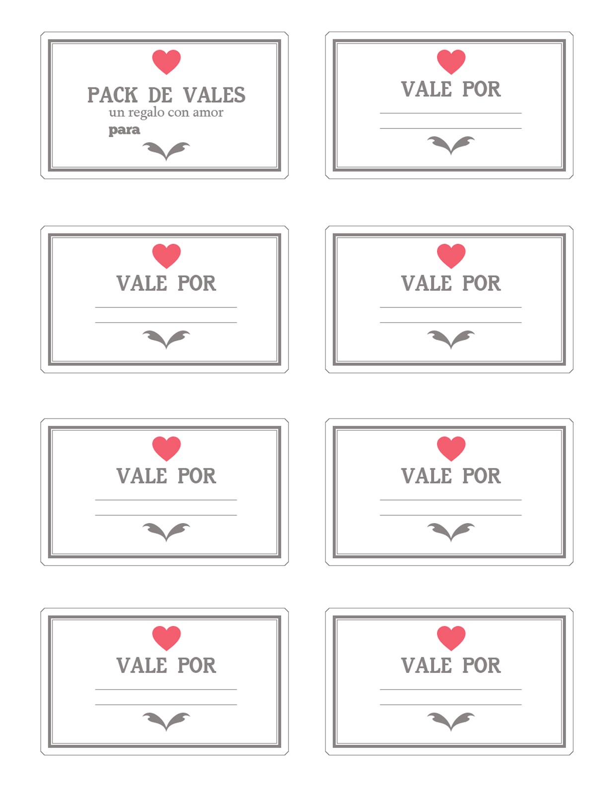 Imprimible: vales para san valentín  MLCblog