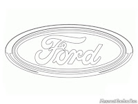 Gambar logo mobil Ford untuk diwarnai