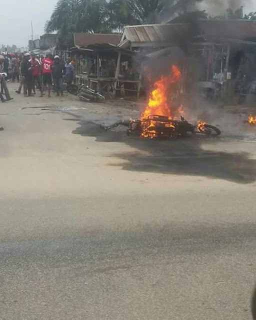  Pregnant petrol black marketer burnt beyond recognition after SUV knocked down her motorcycle in Delta State 