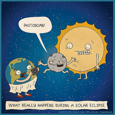 What really happens during a solar eclipse - Photobomb!