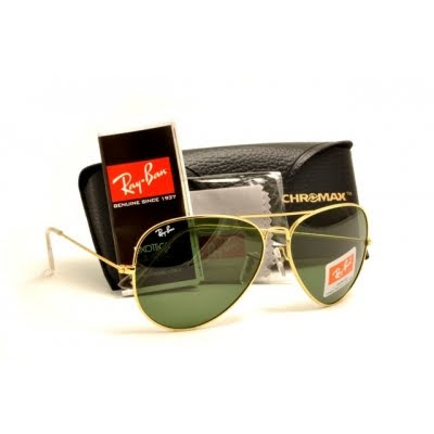 ray ban aviators gold frame green lens. New Ray-Ban Aviator sunglasses