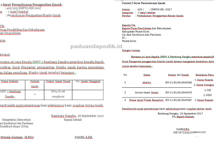 Contoh Surat Permohonan dan Pengajuan Penggantian Ijazah Rusak/Hilang di