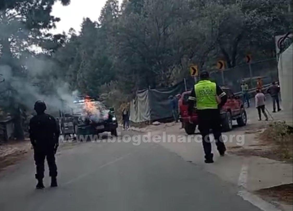 Policías enfrentaron a grupo armado que amedrentaba a Turistas en Lerma e hirieron a 2 delincuentes, comuneros y pobladores incendiaron una patrulla