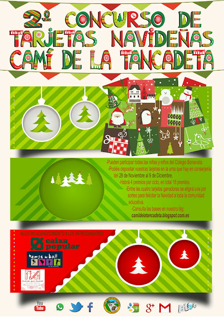 cartel segundo concurso tarjetas navideñas ampa colegio bonavista