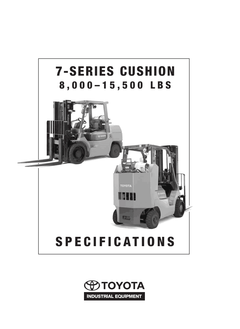 PDF Manual: Toyota Forklift 7FGCU35-70 Manual PDF