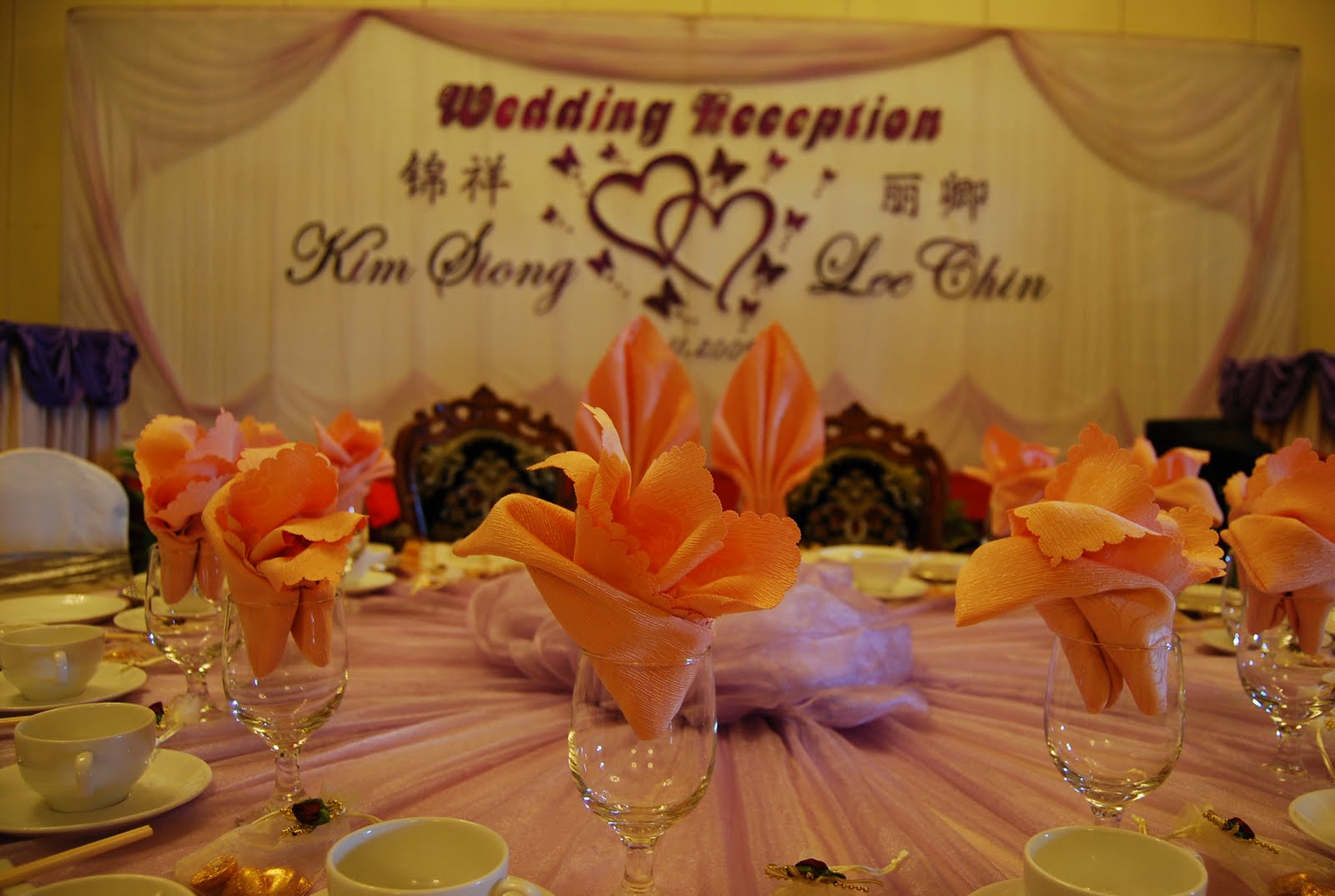 Wedding backdrop for Kim siong