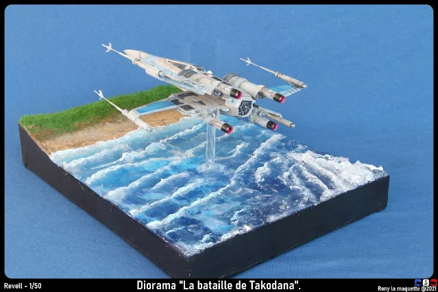 Diorama Starwars X-Wing Fighter " La bataille de Takodana"